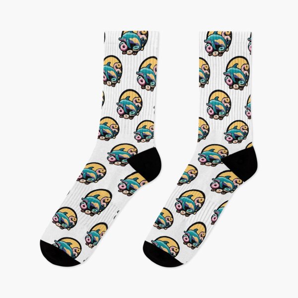 Item preview, Cute Dolphin With Donuts designed and sold by AgataKaja.