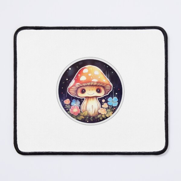 Item preview, Trippy Anime Mushroom | White Watercolour | Happy, Cute, Happy, Dreamy, Aesthetic, Manga, Fungus, Fungi, Nature, Japanese, Cartoon, Love, Shroom, Toadstool, Cottagecore designed and sold by FantasySoul.