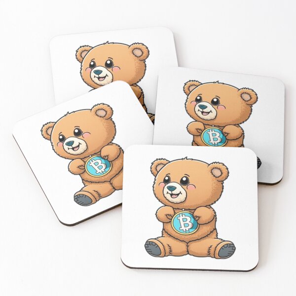 Item preview, Adorable Teddy Bear Holding Bitcoin Crypto Coin designed and sold by DesginsDone.