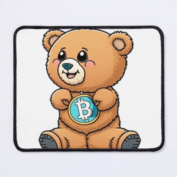 Item preview, Adorable Teddy Bear Holding Bitcoin Crypto Coin designed and sold by DesginsDone.