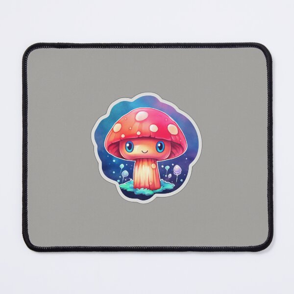 Item preview, Happy Mushroom | Grey Watercolour | Kawaii, Cute, Anime, Smiling, Aesthetic, Manga, Fungus, Fungi, Nature, Japanese, Cartoon, Love, Shroom, Toadstool, Cottagecore designed and sold by FantasySoul.