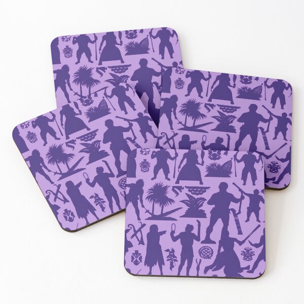Item preview, dark human silhouettes on purple background - Different pattern size? Email me -  designed and sold by Picture-Art.