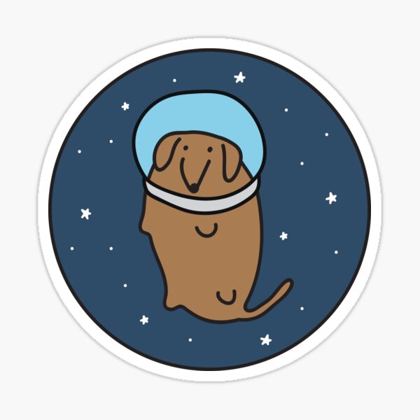 Space Dachshund Wiener Dog Graphic Sticker