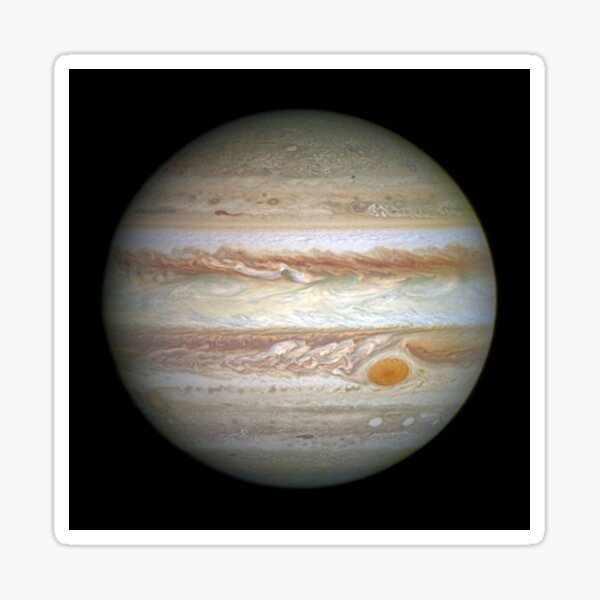 HUBBLE. Jupiter. Hubble Space Telescope 2014. Sticker