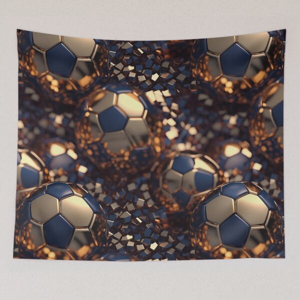 Item preview, a golden pattern with football - Different pattern size? Email me -  designed and sold by Picture-Art.