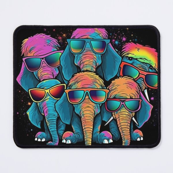 Item preview, Elephants with sunglasses - Cute elephant friends with glasses designed and sold by Pixelboys.