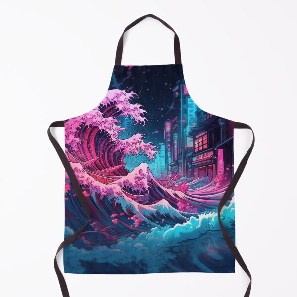 Item preview, The Great Wave Off Kanagawa Cyberpunk neon style designed and sold by zand-n-zive.