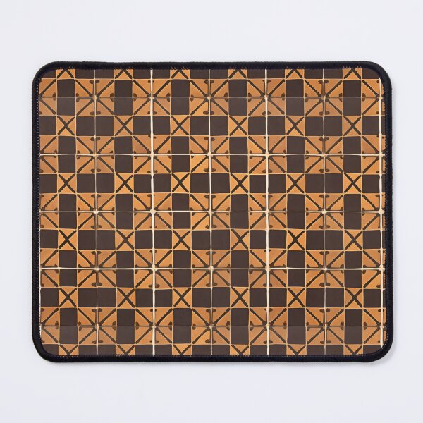 Item preview, Retro Tile Pattern dark yellow shades with dark brown designed and sold by RetroTile.