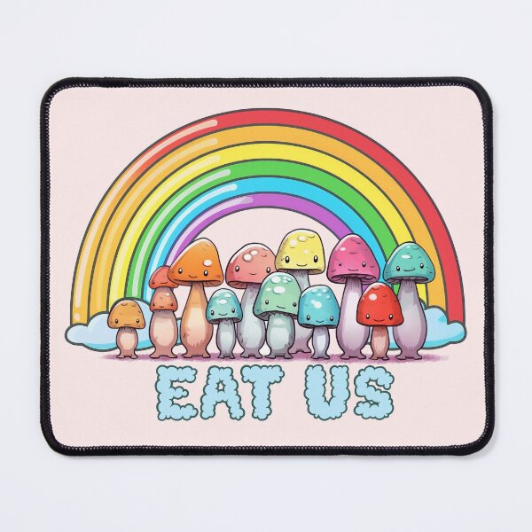 Item preview, Psychedelic Mushrooms "Eat Us" designed and sold by MrHMMR72.