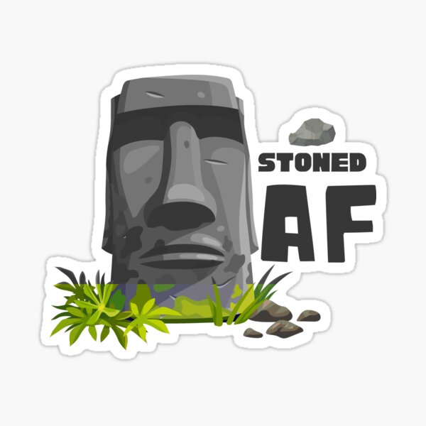 Moai Easter Island Head Statue Emoji Meme | Sticker