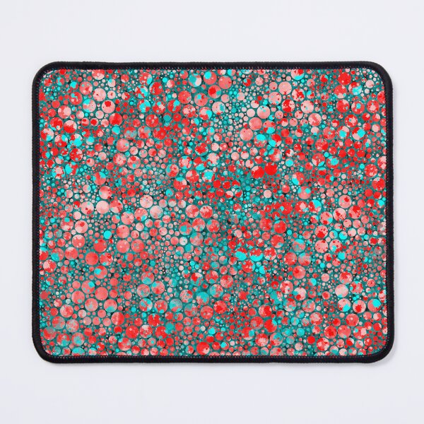 Item preview, Abstract random circles pattern - "Teal and red" designed and sold by Hemindway.