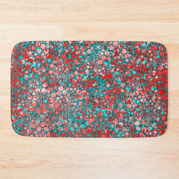 Item preview, Abstract random circles pattern - "Teal and red" designed and sold by Hemindway.