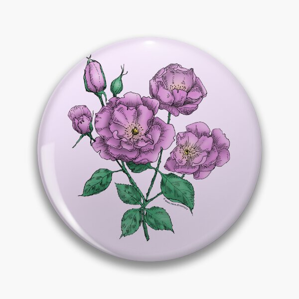 Item preview, Purple Flat Rose Bloom Semi-Double 8-15 Petals In 2 Rows designed and sold by Rachael Taylor.