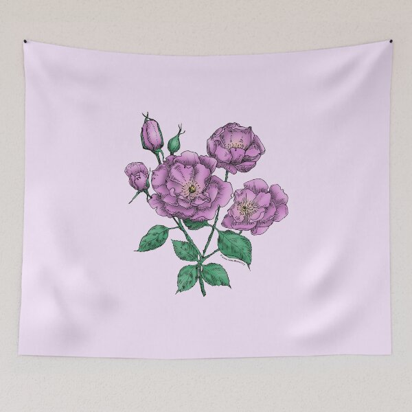Item preview, Purple Flat Rose Bloom Semi-Double 8-15 Petals In 2 Rows designed and sold by Rachael Taylor.