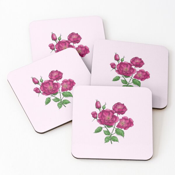 Item preview, Deep Pink Flat Rose Bloom Semi-Double 8-15 Petals In 2 Rows designed and sold by Rachael Taylor.