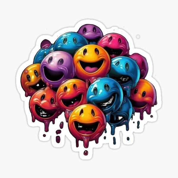 Smiley Faces, Multicolor Shape Stickers - CD-5270