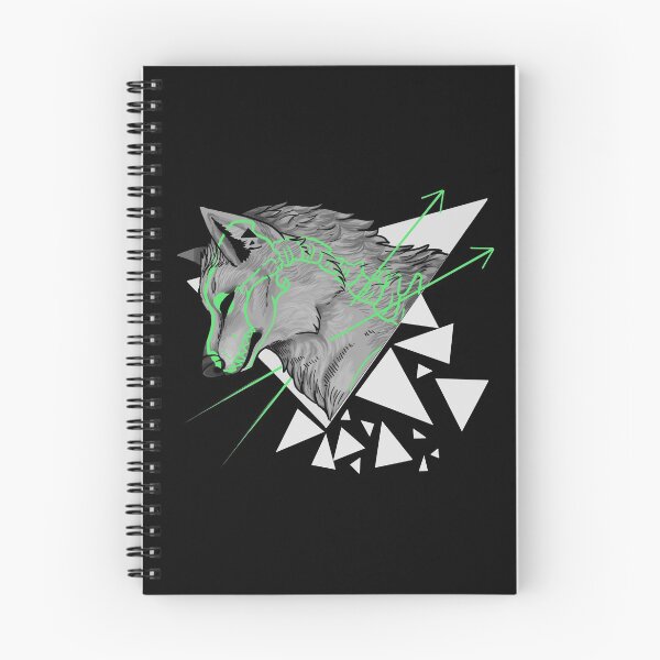 Item preview, Glitch, Geometric Green Wolf Skull  designed and sold by CraftyMartenArt.