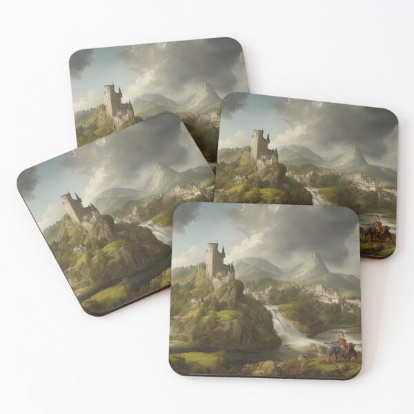 Item preview, Fantasy landscape with a castle designed and sold by pietrofoto.