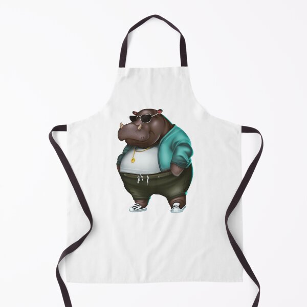 Aperçu de l'œuvre Hipster Hippo V1 créée et vendue par HipsterAnimals.