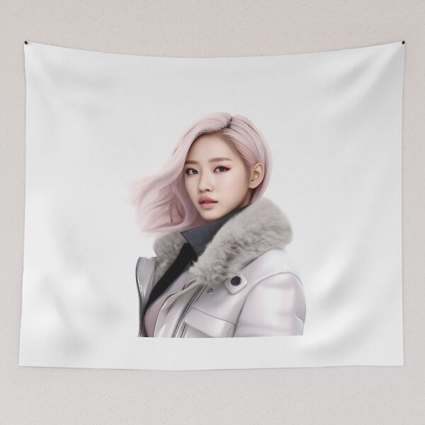 Item preview, Enchanted Rose: The Captivating Design of a Korean Girl with Pink Hair designed and sold by Neuronexia.