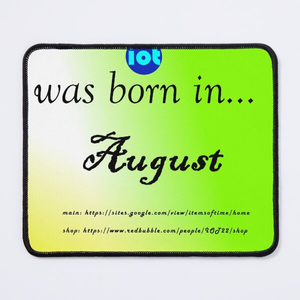 Item preview, August designed and sold by IOT22.