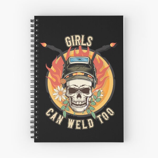 Item preview,  Welders skull woman sarcastic floral retro quote Girls can weld too designed and sold by HomeCoquette.