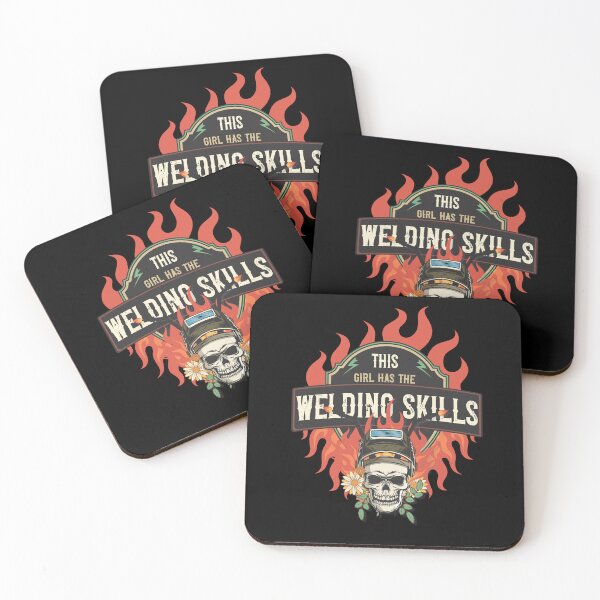 Item preview, Welders skull woman sarcastic floral retro quote This girl has the welding skills  designed and sold by HomeCoquette.