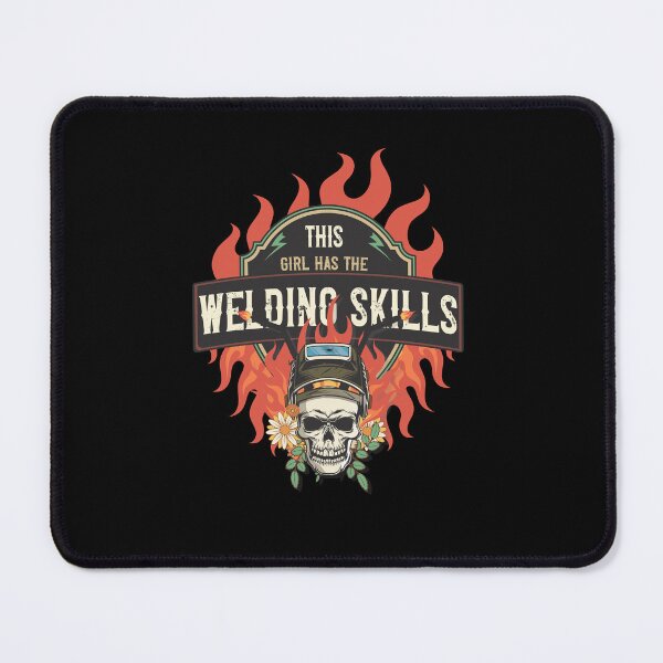 Item preview, Welders skull woman sarcastic floral retro quote This girl has the welding skills designed and sold by HomeCoquette.