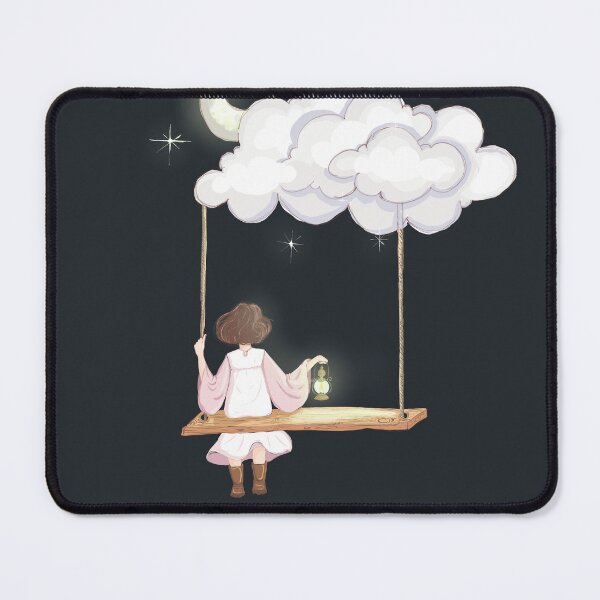 Item preview, Girl in a swing during night sky designed and sold by Shirt-Touch.