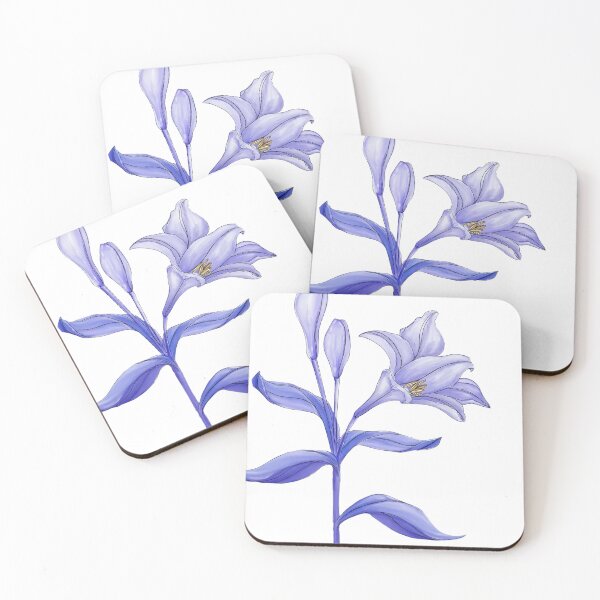 Item preview, Purple lily flower drawing designed and sold by Shirt-Touch.