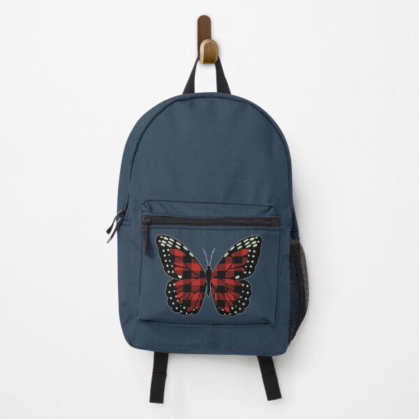 Item preview, Red buffalo gingham check on a monarch butterfly designed and sold by Donutlovers.