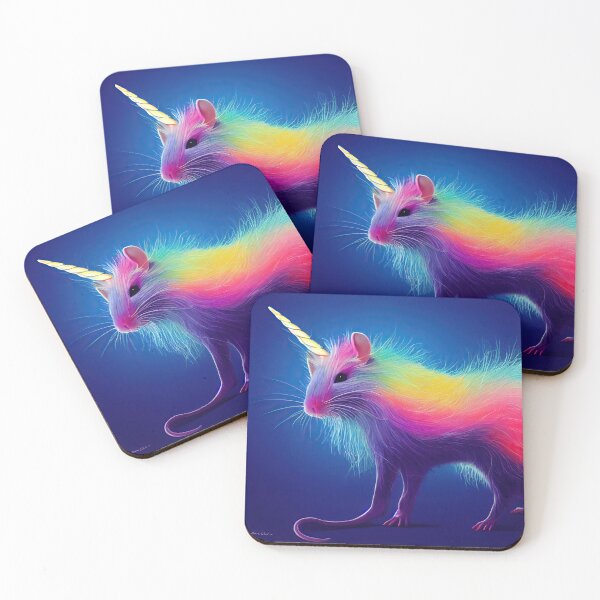 Item preview, Colorful unicorn rat Wuselohr designed and sold by Pixelboys.