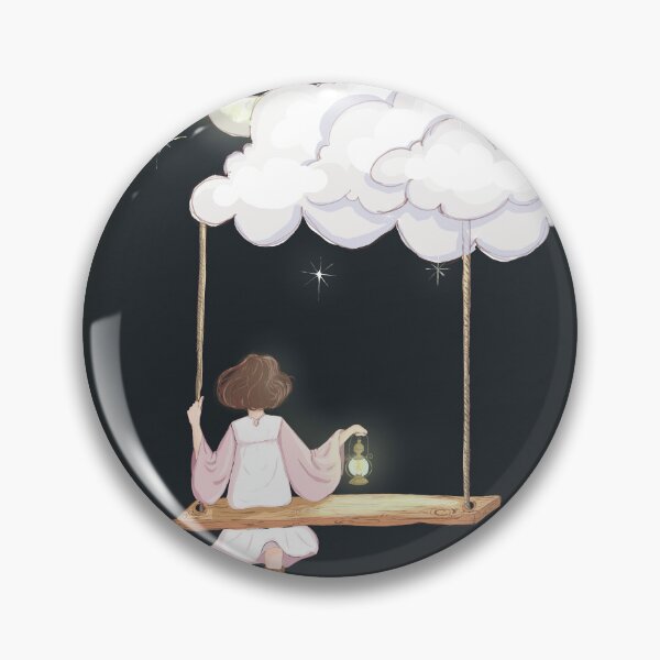 Item preview, Girl in a swing during night sky designed and sold by Shirt-Touch.