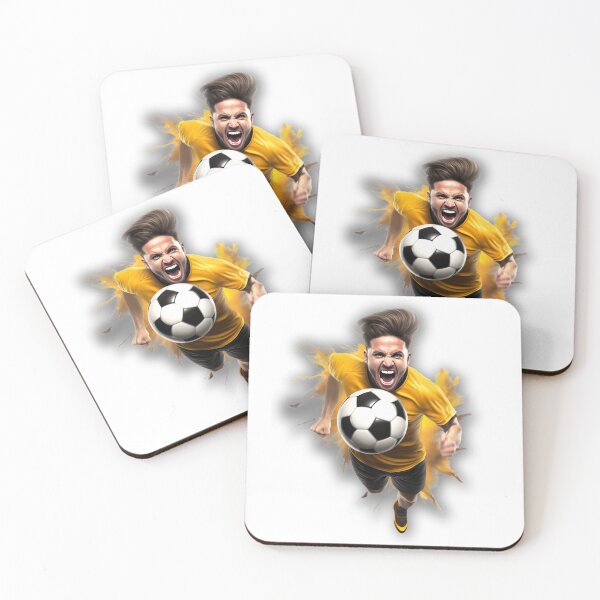 Item preview, Soccer Player in yellow Trikot and black pants designed and sold by Picture-Art.