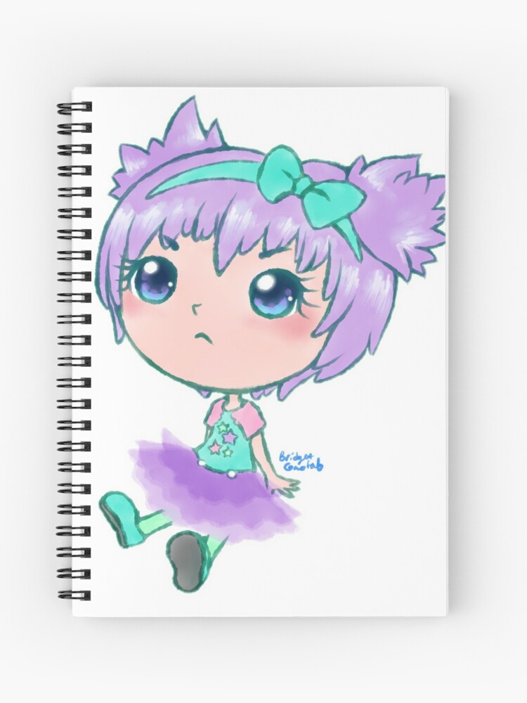 süße kawaii lila tutu meine mini mixieq puppe anime fan art  spiralblock