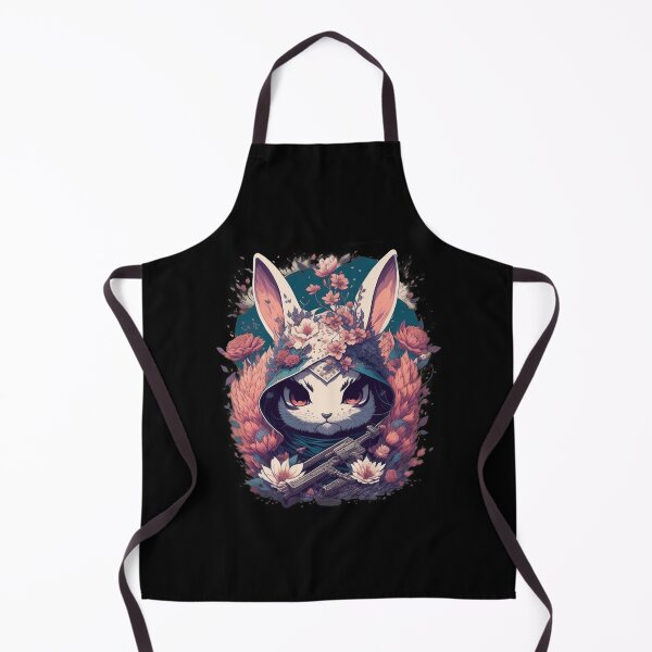 Item preview, Cute and Quirky PupG Warrior: Ninja Bunny with Colorful Flowers Splash designed and sold by hudaG.