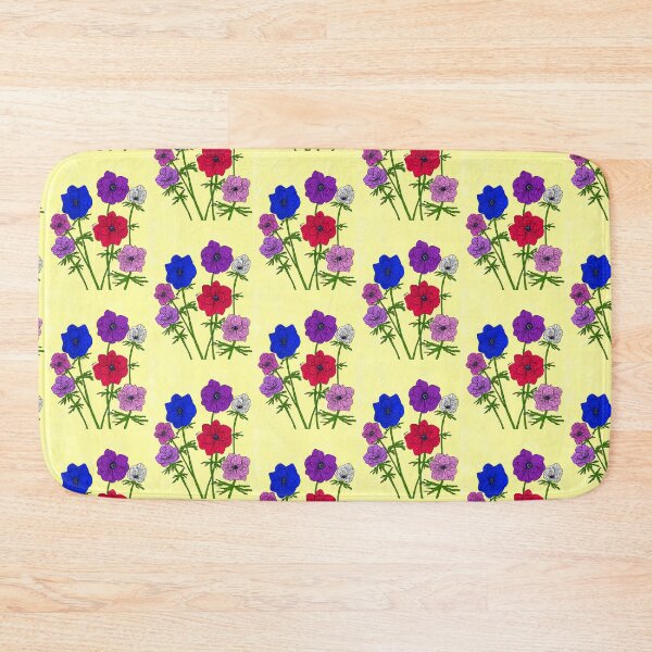 Item preview, Colourful anemones on a yellow background designed and sold by aditikkumar.