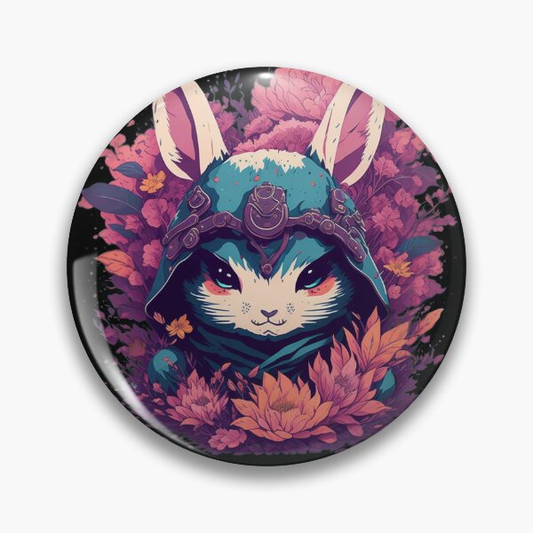 Item preview, Playful Warrior: Ninja Bunny with Watercolor Effect and Bokeh Delight designed and sold by hudaG.