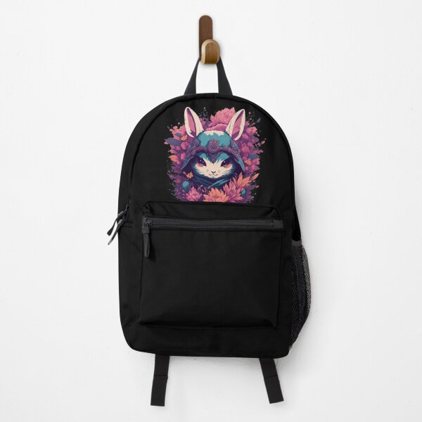 Item preview, Playful Warrior: Ninja Bunny with Watercolor Effect and Bokeh Delight designed and sold by hudaG.