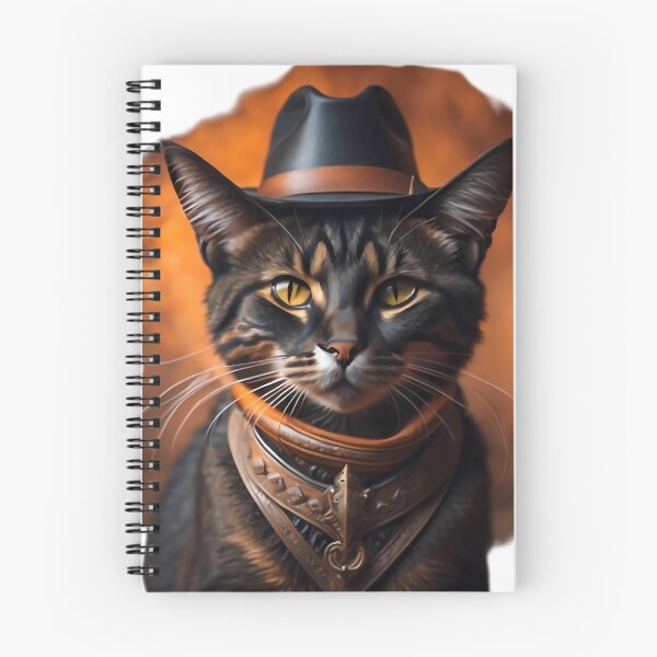 Item preview, wild west cat with hat designed and sold by WildWaveStylez.