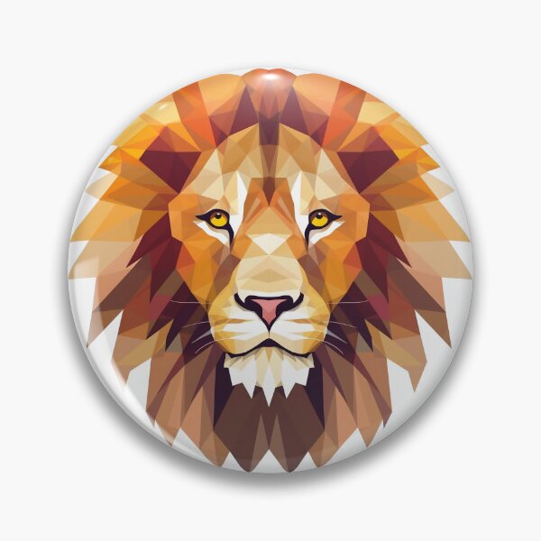 Item preview, Roar in Style: Lion Head Polygon Style by Mila van Meer designed and sold by Mila van Meer.
