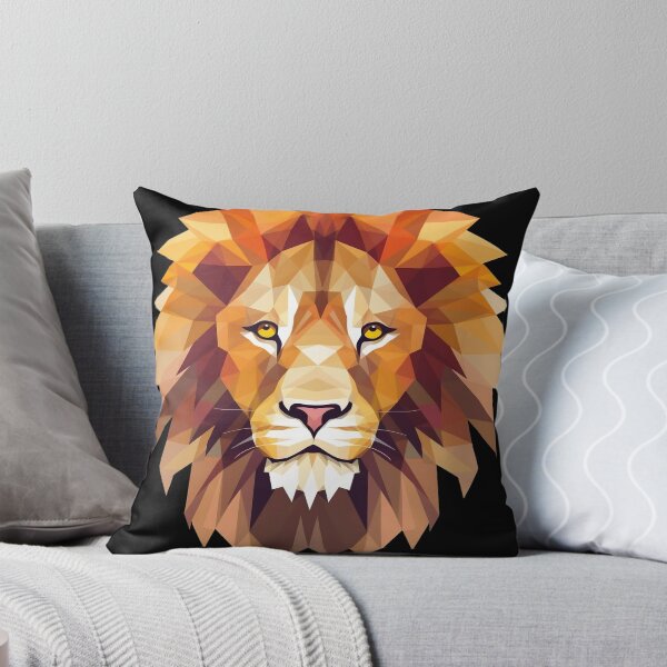 Item preview, Roar in Style: Lion Head Polygon Style by Mila van Meer designed and sold by Mila van Meer.