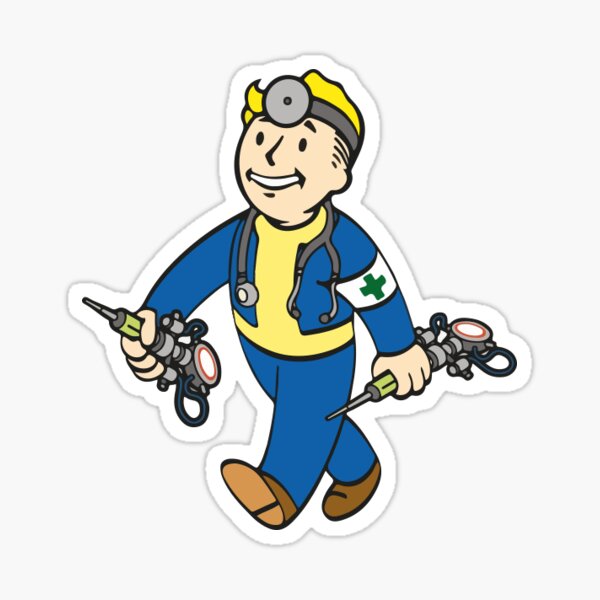 Item preview, Fallout Medic Perk Vault Boy designed and sold by BarterAndVendor.