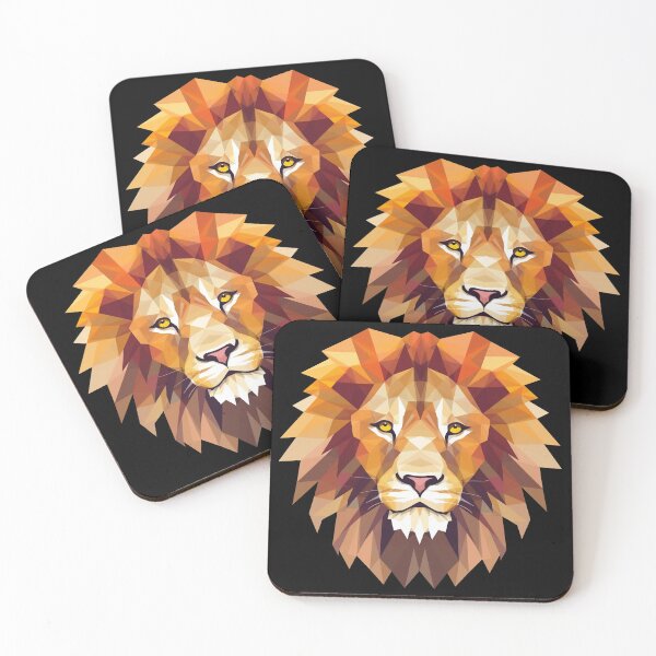 Item preview, Roar in Style: Lion Head Polygon Style by Mila van Meer designed and sold by Mila van Meer.