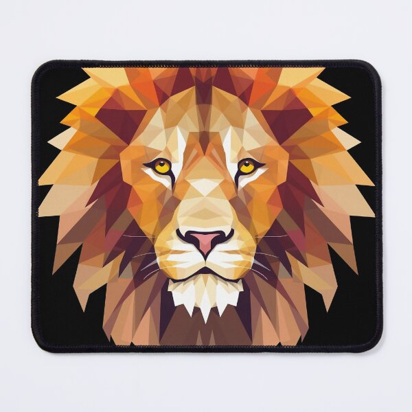 Item preview, Roar in Style: Lion Head Polygon Style by Mila van Meer designed and sold by Mila van Meer.