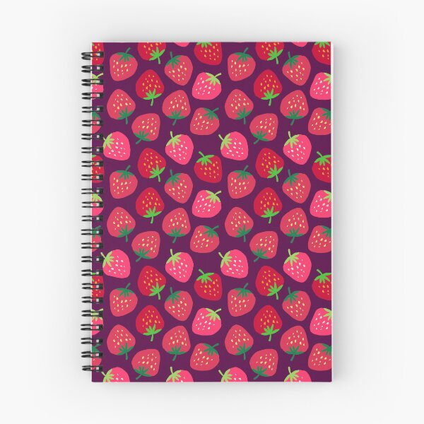 Item preview, Red-Purple Vibes Strawberries - Summer Vibes - Repeat Pattern designed and sold by DinkyBeavers.