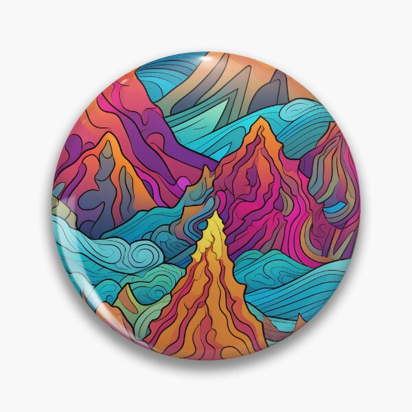 Item preview, Psychedelic Mountains designed and sold by MonkeDesigns.