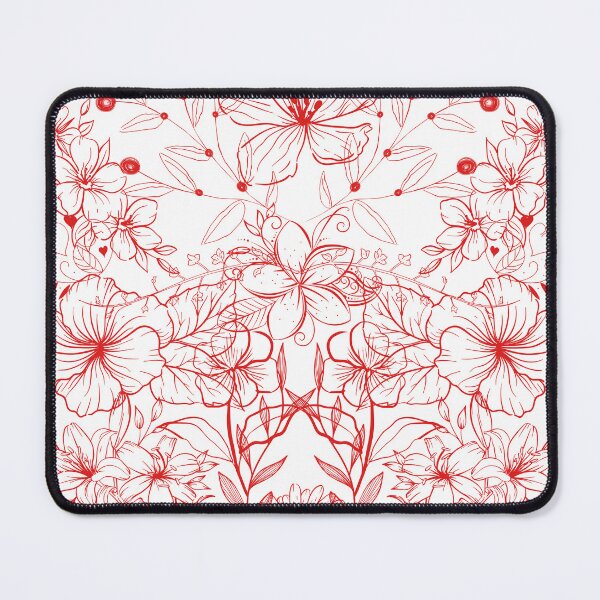 Item preview, Red Floral Pattern Print designed and sold by SunshineSales.