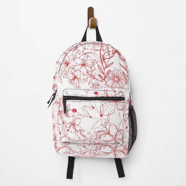 Item preview, Red Floral Pattern Print designed and sold by SunshineSales.