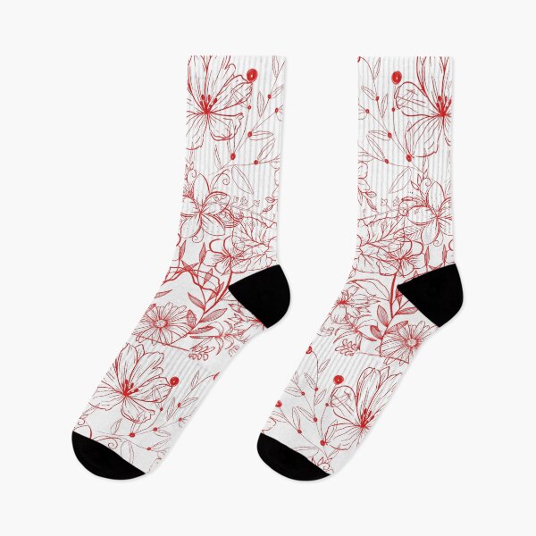 Item preview, Red Floral Pattern Print designed and sold by SunshineSales.